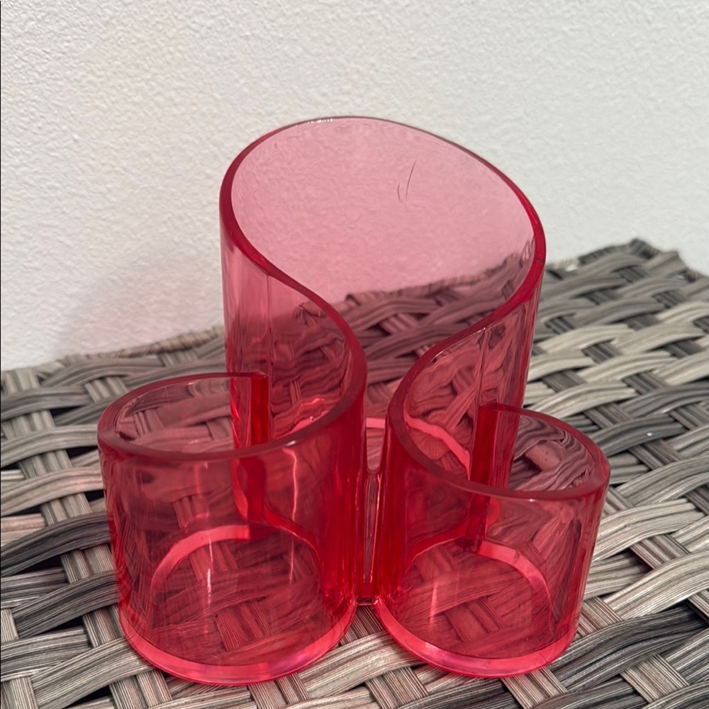 Red Acrylic Organizer